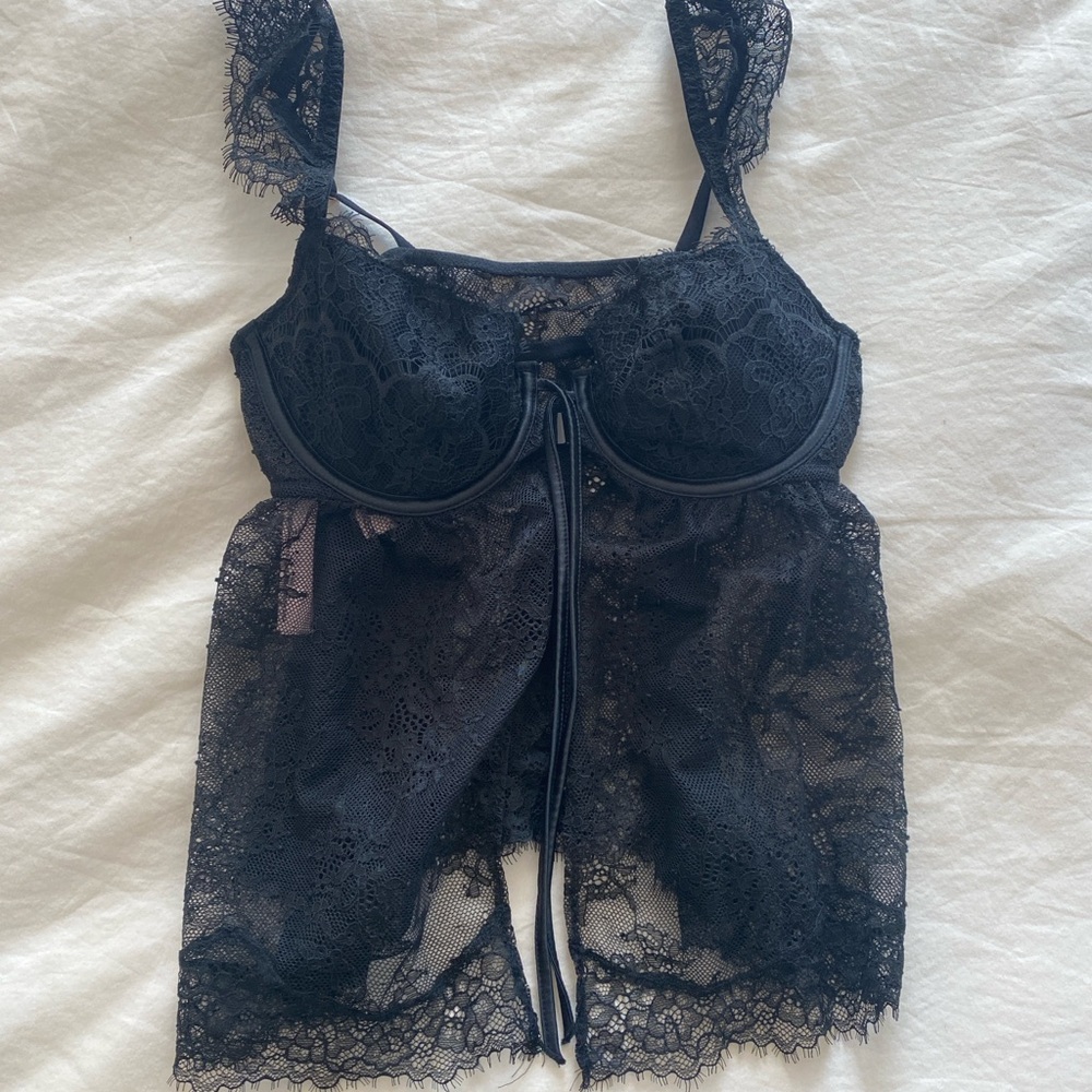 Victoria Secret Lacy Babydoll Top